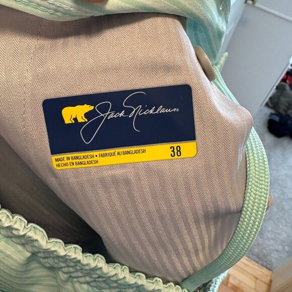 Jack Snicklaus Golf Shorts Men's Size 38 Ocean Blue Green Stripped 9" NWT - Picture 11 of 12